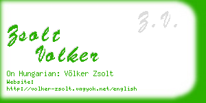 zsolt volker business card